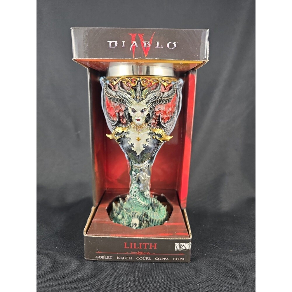 New Diablo IV Lilith Goblet Blizzard Games Created By Nemesis Now Collectible